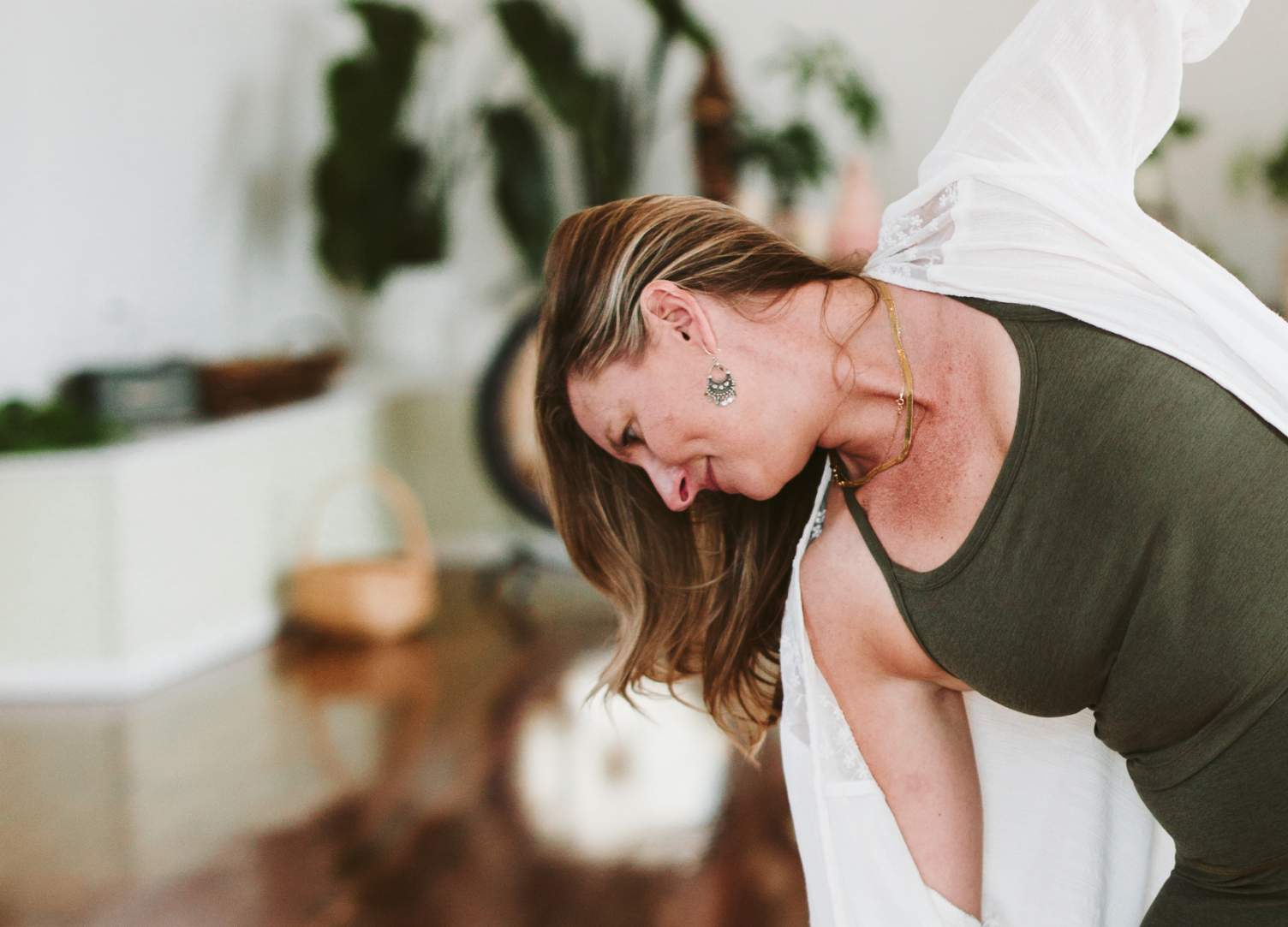 Sevika Radecki guiding an embodied yoga practice